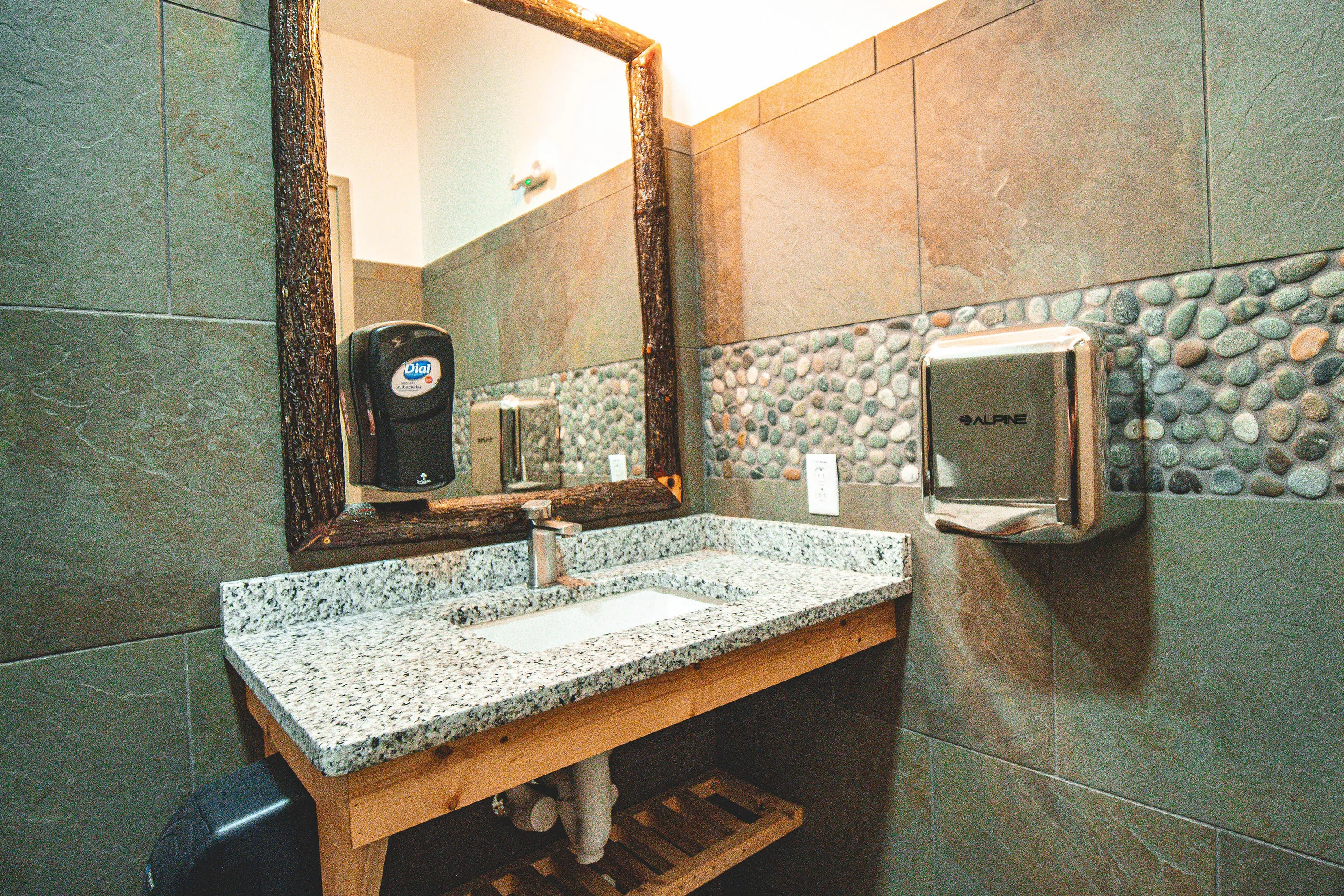 sink in bathroom at Smoky Mountain campground