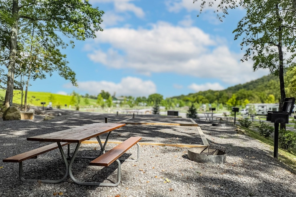 River Cove Campground picnic table